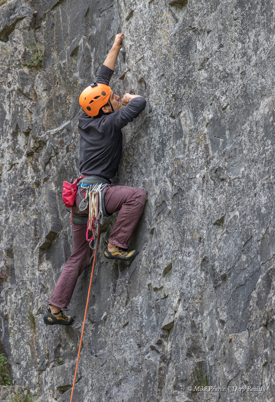 Rock climber, Cheddar Gorge, Somerset