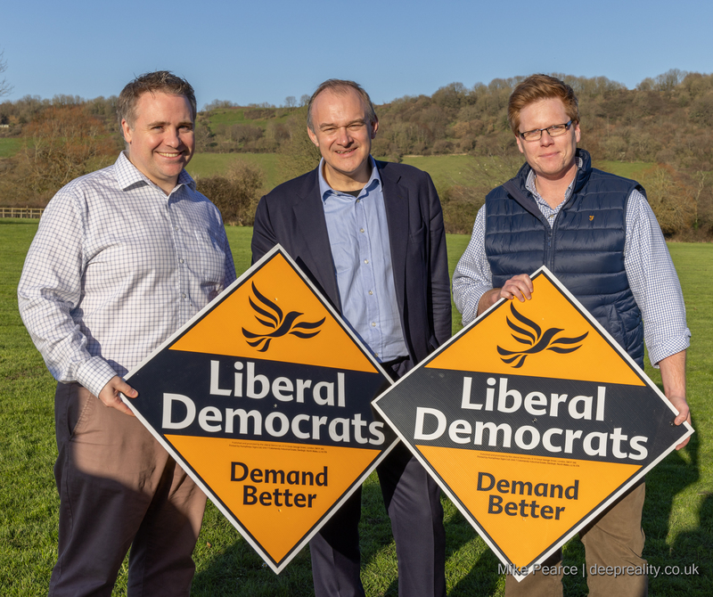 Sir Ed Davy with Somerset LibDem Party activists